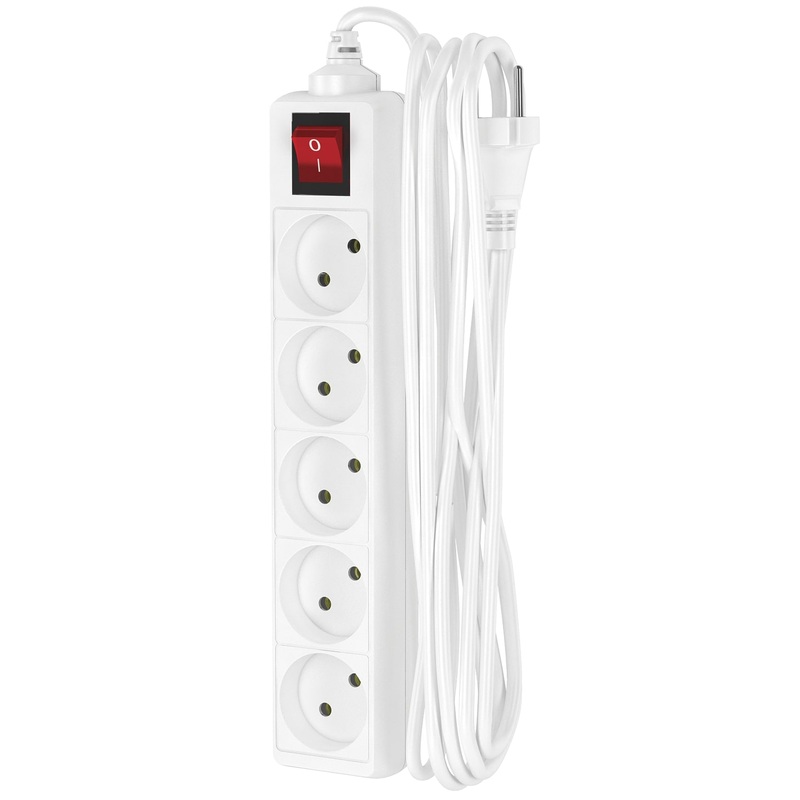 Изображение товара Удлинитель Фотон 10-55S 5 розеток 5 м выключатель белый