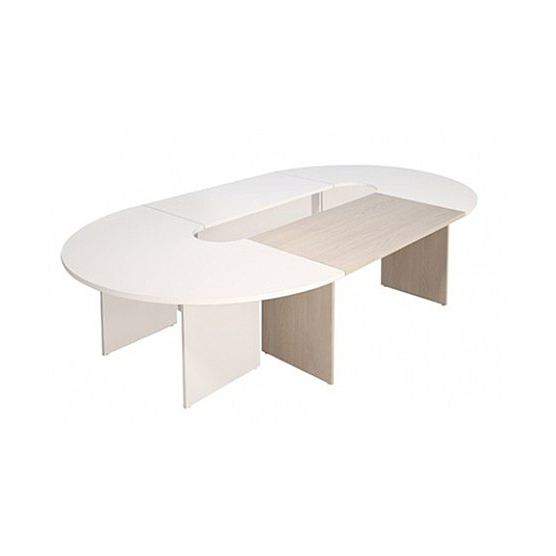Изображение товара Секция стола для переговоров Эталон прямая дуб молочный 1400x800x768 мм