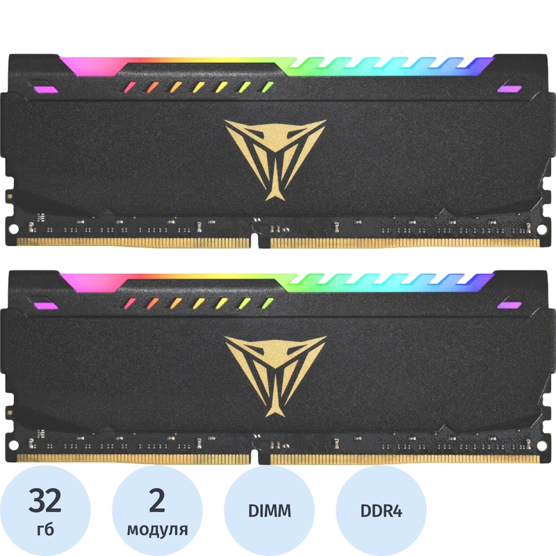 Изображение товара Модуль памяти Patriot Viper Steel 64 ГБ DDR4 3600 МГц для ПК Изображение товара Модуль памяти Patriot Viper Steel 64 ГБ DDR4 3600 МГц для ПК