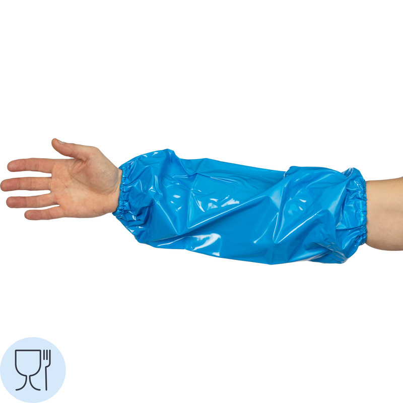 Изображение товара Нарукавник Рукас защитный водостойкий полиуретановый синий длина 46 см (2 штуки/1 пара в упаковке)