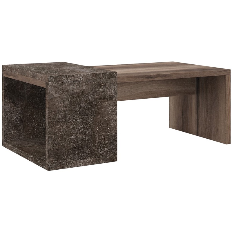 Изображение товара Стол журнальный B-tone BTN36161242 (вяз/темный бетон, 1200х600х450 мм)