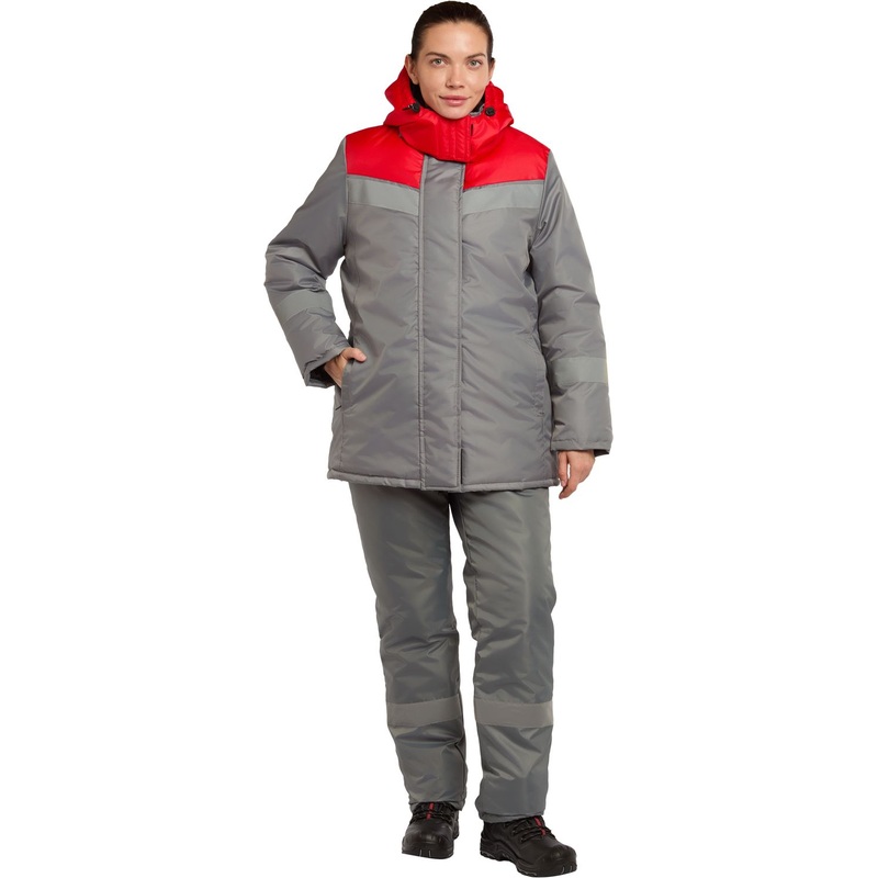 Изображение товара Зимняя рабочая женская куртка з46-КУ из ткани оксфорд с утеплителем синтепон