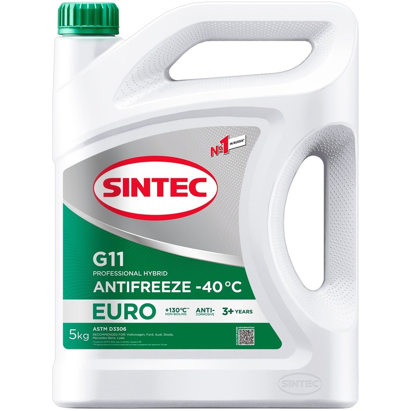 Изображение товара Антифриз Sintec Euro G11 зелёный 5 кг (990554)