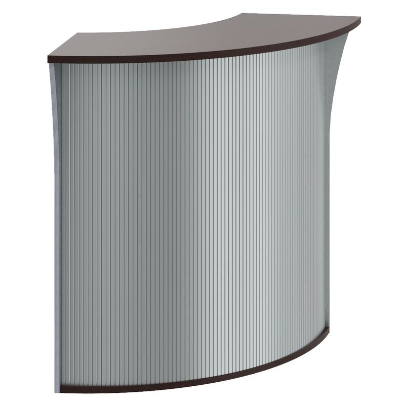 Изображение товара Модуль ресепшн Imago угловой венге магия/металлик 950х950х1150 мм