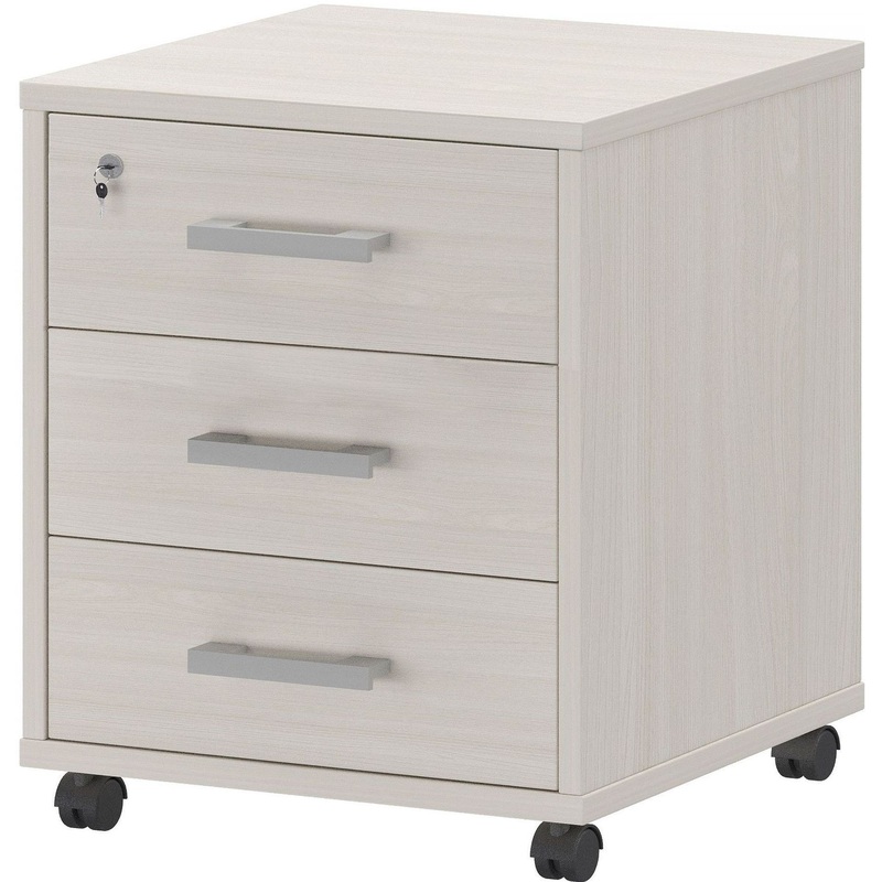 Изображение товара Тумба подкатная Арго АТЛ-03 с замком ясень шимо 440x450x580 мм 3 ящика