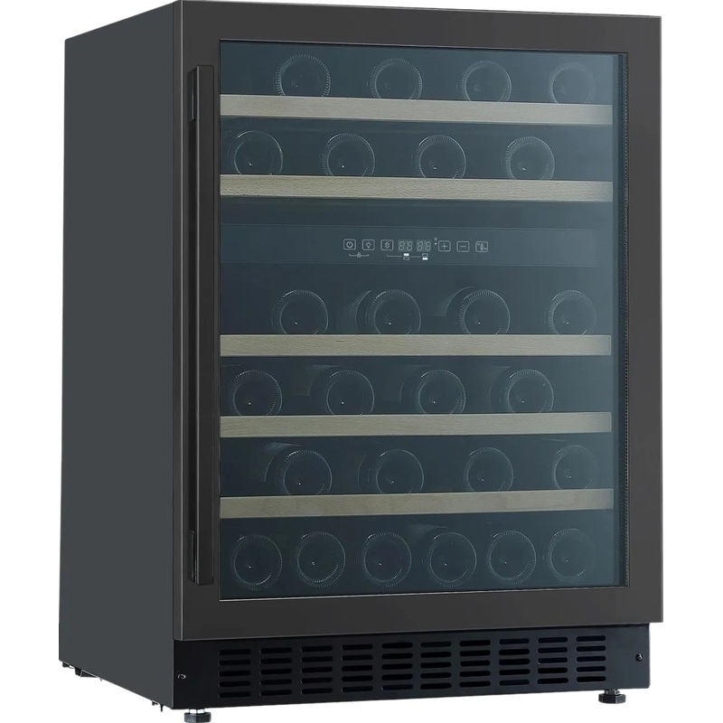 Изображение товара Винный шкаф Hyundai HBWC 0861 DU чёрный 129 литров с дисплеем и подсветкой