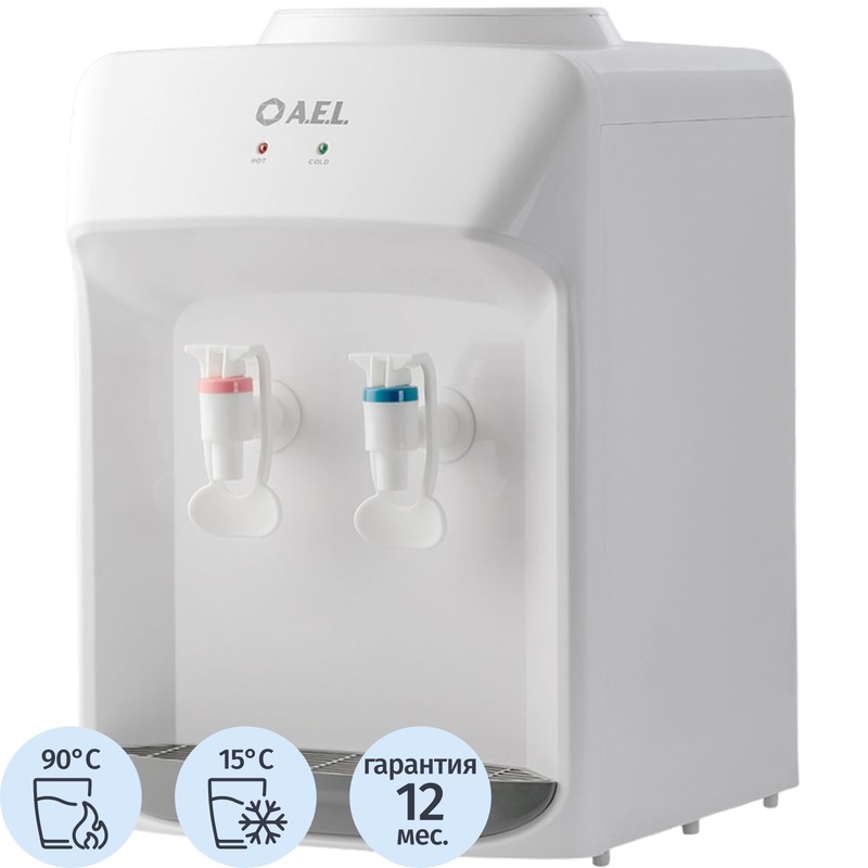 Изображение товара Кулер для воды AEL TD-AEL-111 белый с нагревом и охлаждением