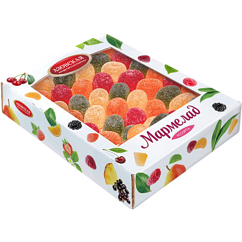 Изображение товара Мармелад Азовская КФ желейный Ассорти 2 кг фруктовые ароматы