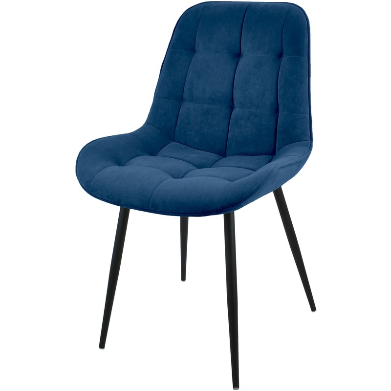 Изображение товара Обеденный стул Флоренция эрго тёмно-синий ткань металл современный дизайн