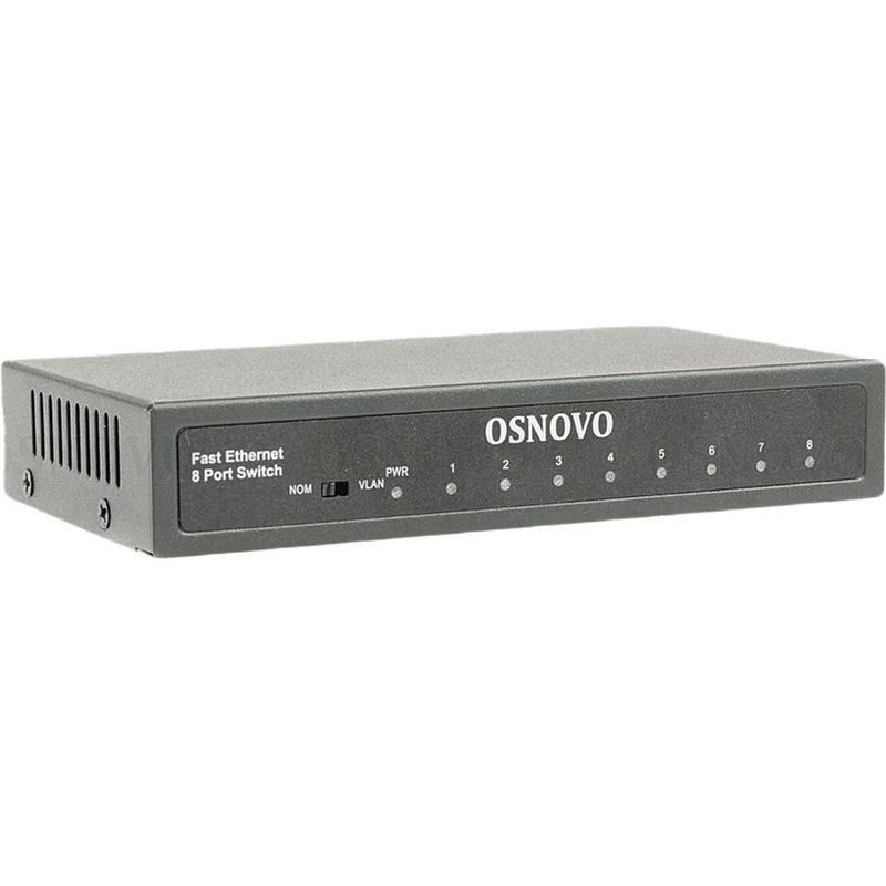 Изображение товара Коммутатор Osnovo SW-10800 8 портов неуправляемый для локальной сети