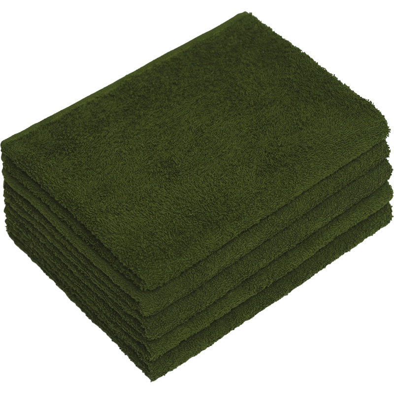 Изображение товара Набор полотенец махровых 5 штук в упаковке 50x90 см 440 г/кв.м оливковые