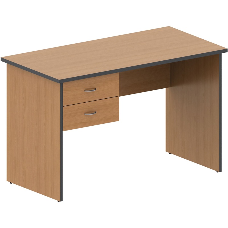 Изображение товара Стол прямой Агат АО-62 с тумбой, ольха, 1200х600х750 мм