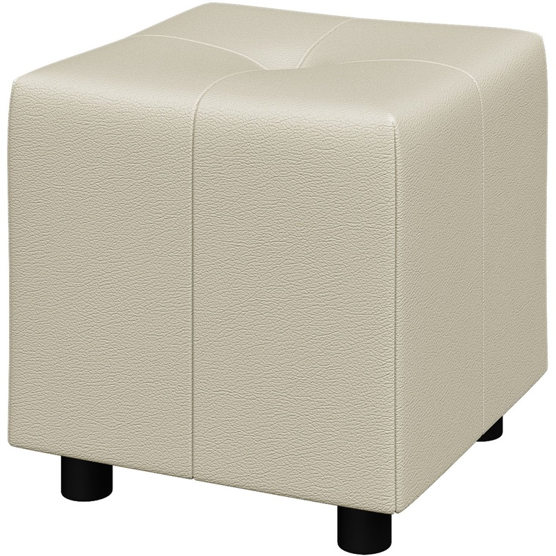 Изображение товара Пуф Опора (P1) бежевый из искусственной кожи 410х410х410 мм