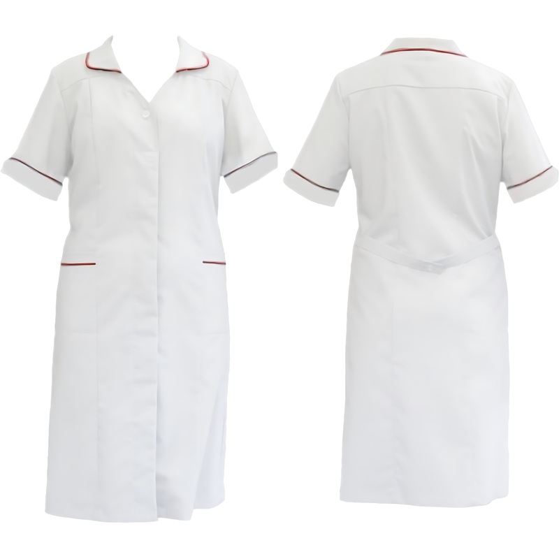 Изображение товара Женский рабочий халат белый с коротким рукавом размеры 64-66 для медицины