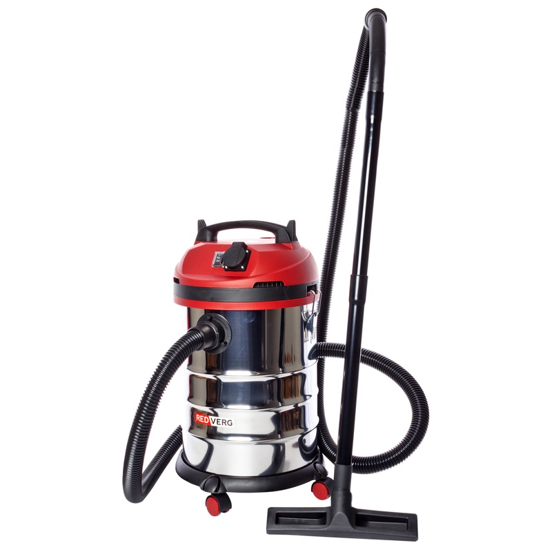 Изображение товара Пылесос строительный Redverg RD-VC1200S-30S 1200Вт с баком 30л из стали