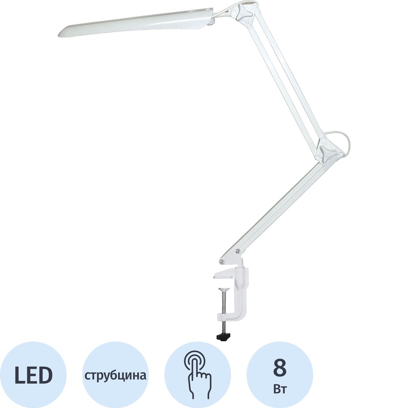Изображение товара Настольный светильник Трансвит Гермес белый с сенсорным управлением