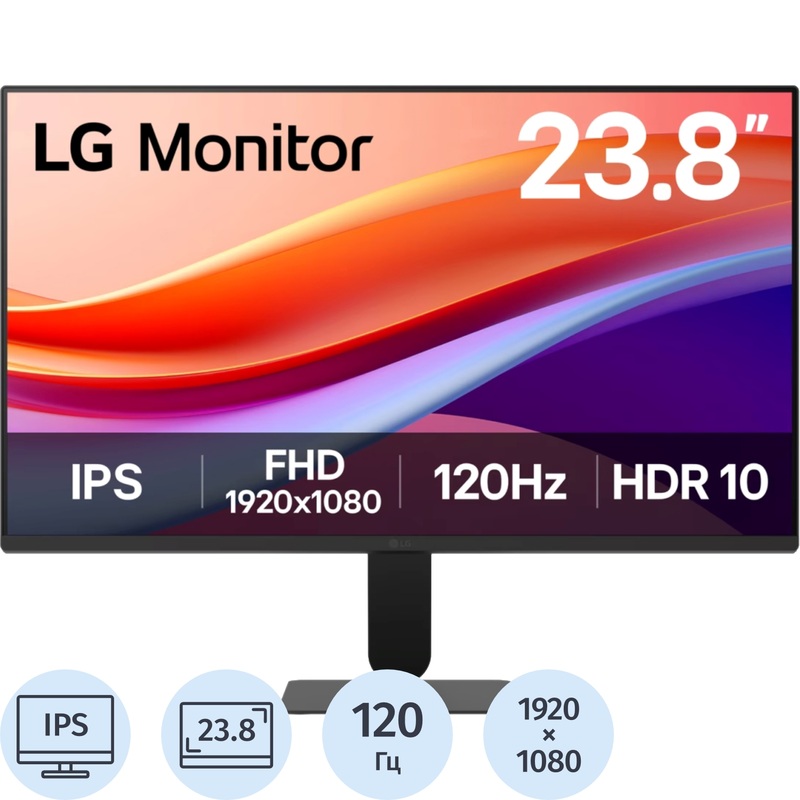 Изображение товара Монитор 23.8" LG 24U411A-B чёрный (24U411A-B.ARUQ)