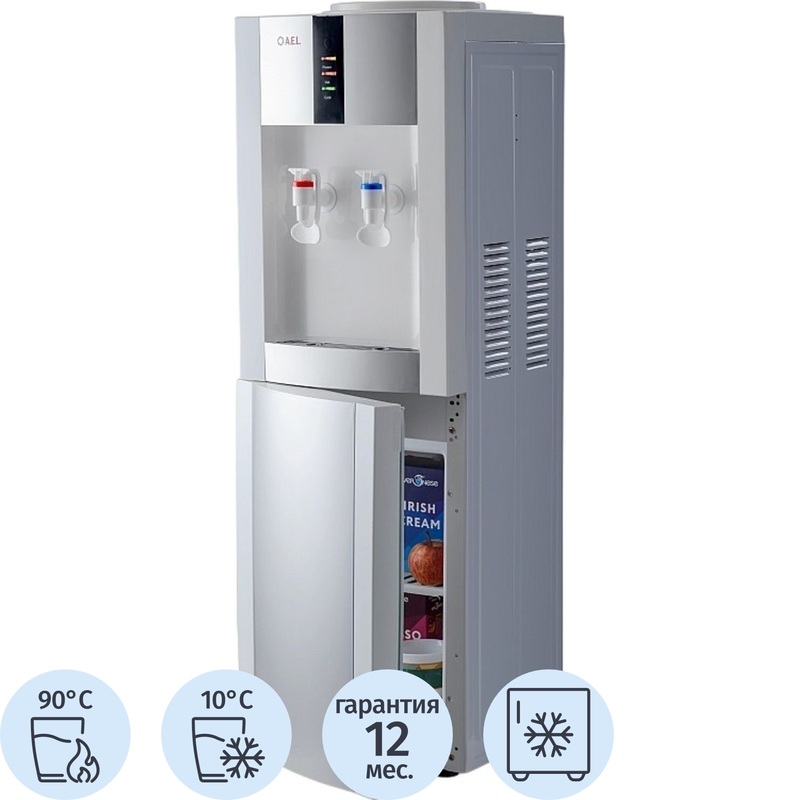 Изображение товара Кулер для воды AEL LС-AEL-47b белый нагрев и охлаждение напольный