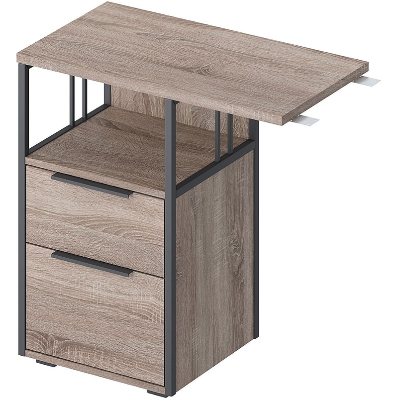 Изображение товара Тумба приставная Комус Мебель K-Loft 241T010 с 2 ящиками и открытой полкой Изображение товара Тумба приставная Комус Мебель K-Loft 241T010 с 2 ящиками и открытой полкой