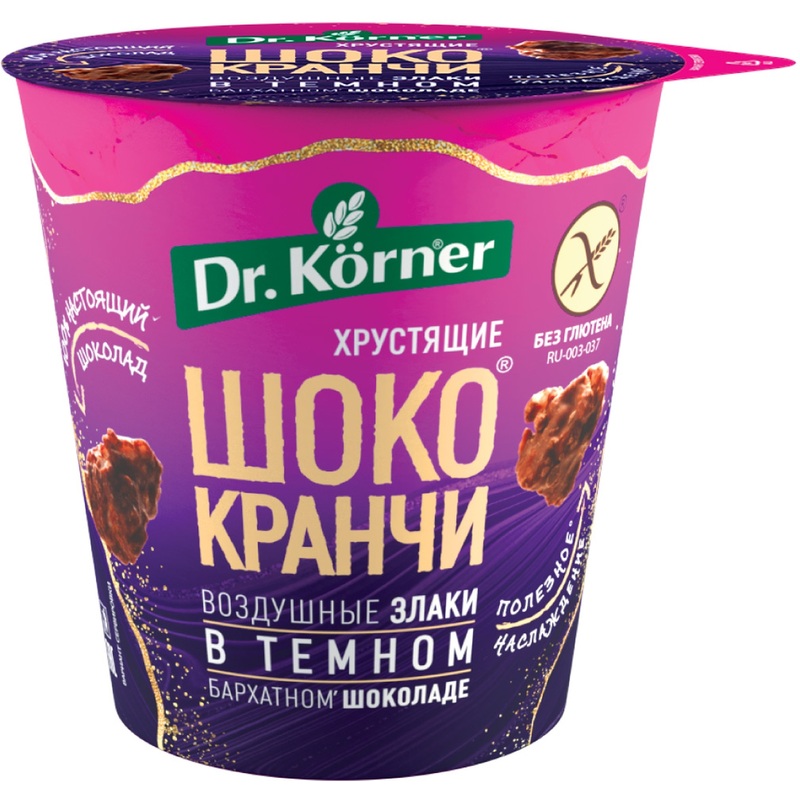 Изображение товара Хлебцы цельнозерновые Dr.Korner Шококранчи гречневые в тёмном шоколаде 40 г