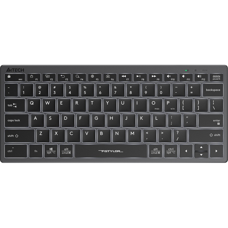 Изображение товара Клавиатура проводная A4Tech Fstyler FX61 GREY с подсветкой USB мембранная