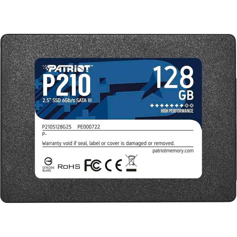 Изображение товара Patriot Memory P210 128 ГБ SSD накопитель SATA 2.5 дюйма