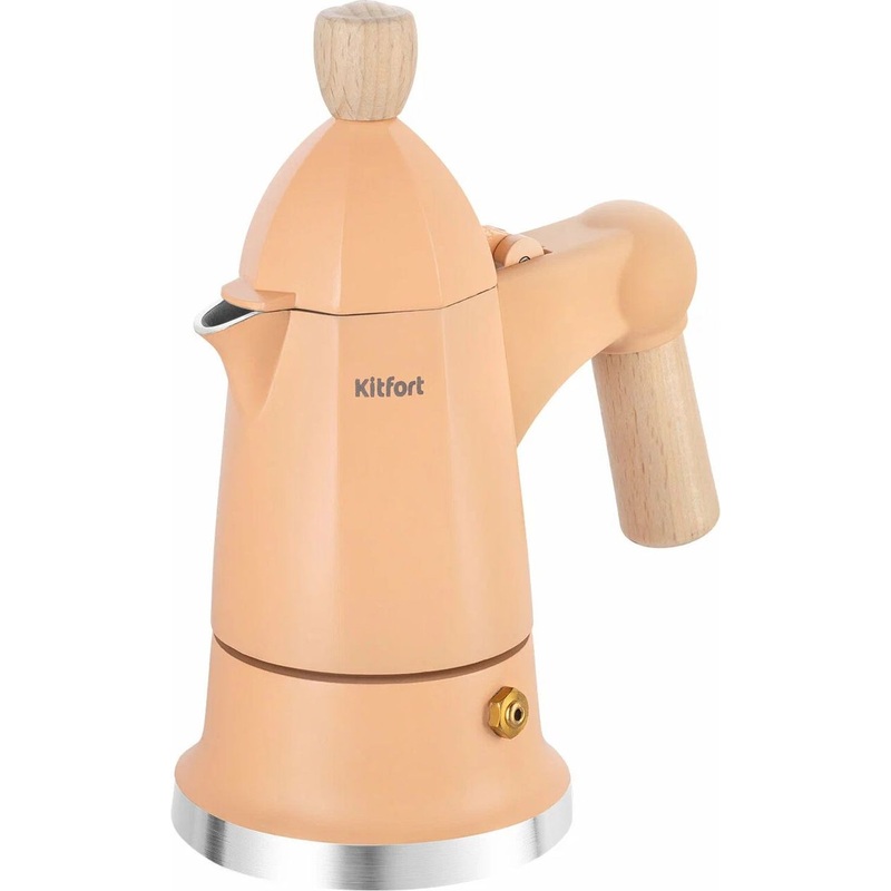 Изображение товара Гейзерная кофеварка Kitfort КТ-7152-2 для крепкого кофе компактная и стильная