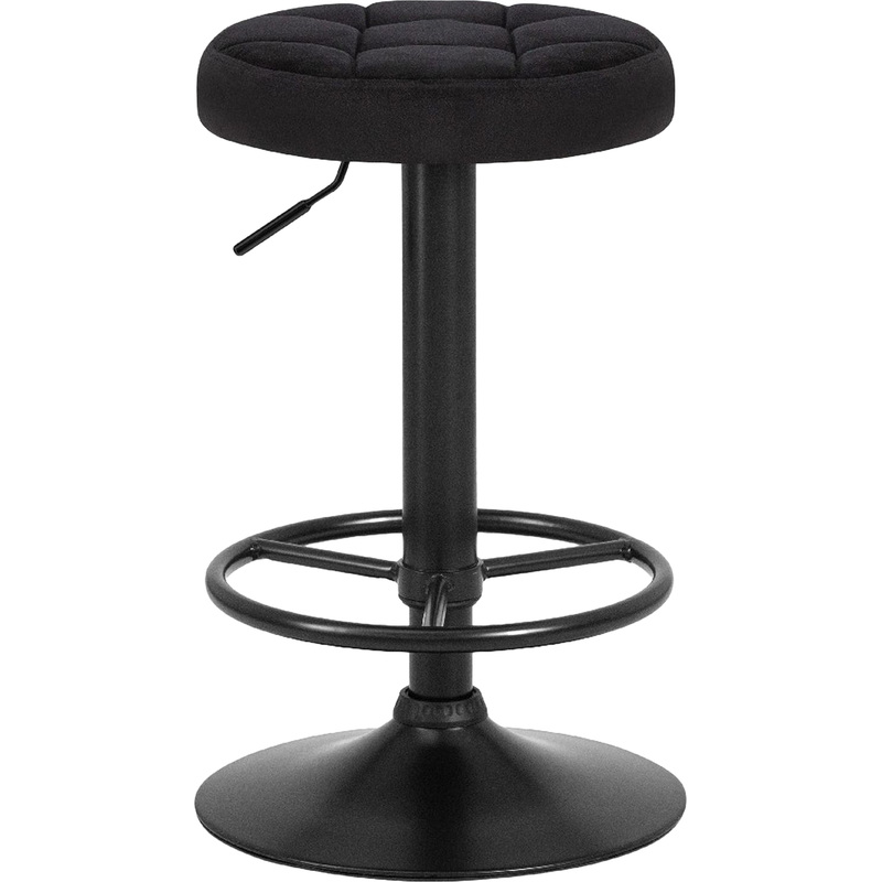 Изображение товара Барный табурет Dobrin Bruno black из искусственного велюра с регулируемой высотой