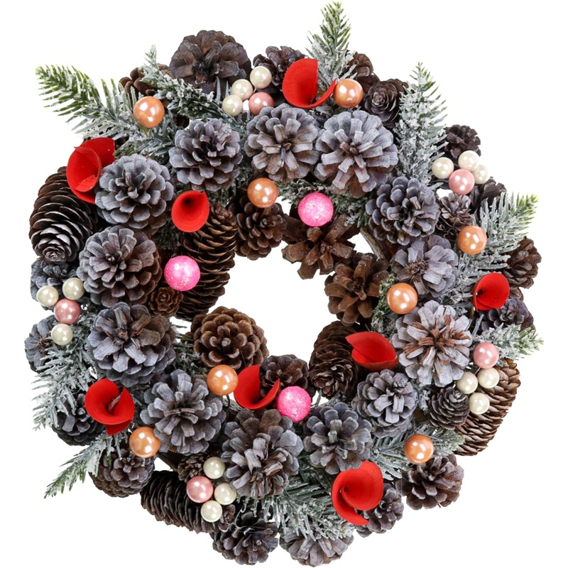 Изображение товара Новогодний хвойный венок Миланд Нежность заснеженный 30 см украшения для праздника