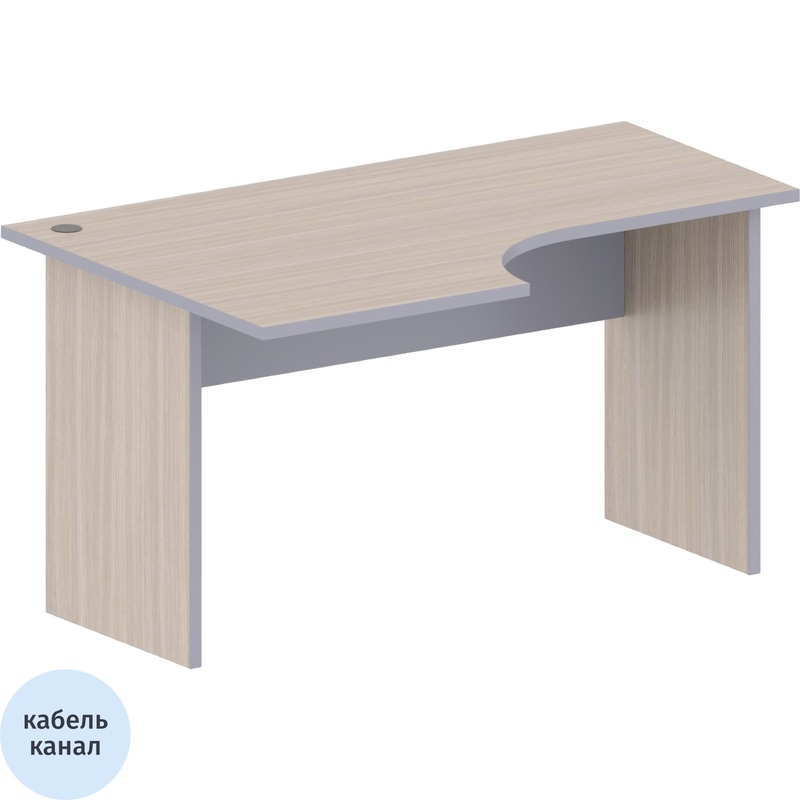 Изображение товара Эргономичный офисный стол Комус Мебель Easy to lead левой конфигурации 1400x900 мм