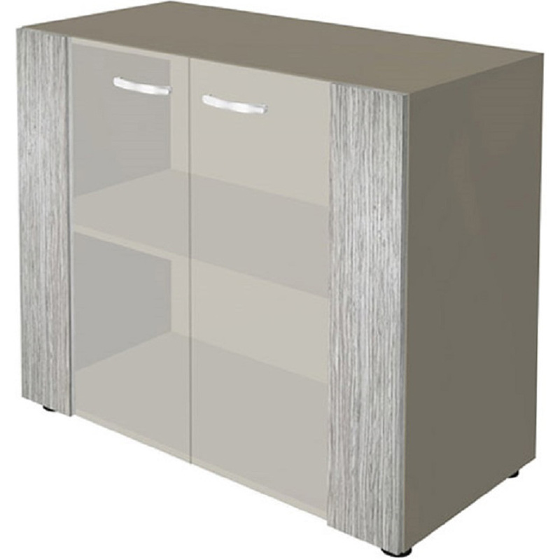 Изображение товара Шкаф New.Tone Nt-41 со стеклом дуб серебристый