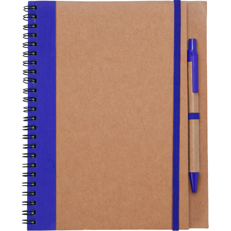 Изображение товара Блокнот с ручкой Alani A5 королевский коричневый/синий Изображение товара Блокнот с ручкой Alani A5 королевский коричневый/синий