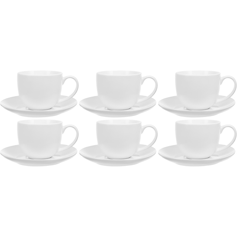 Изображение товара Фарфоровая чайная пара Kaylas 310 мл 6 штук для кафе и ресторанов