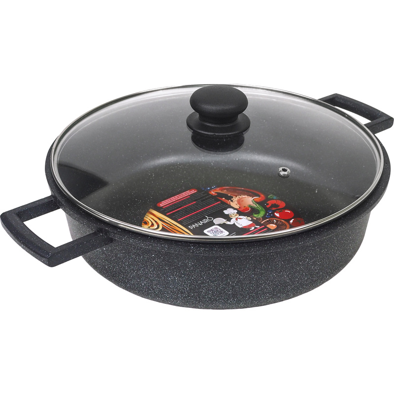 Изображение товара Жаровня Panairo Veranss 28 см 4 л литой алюминий антипригарное покрытие