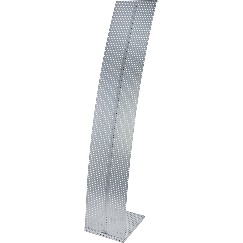 Изображение товара Буклетница напольная Комус Парус-1 перфорированная 1600х302х360 мм серебристая