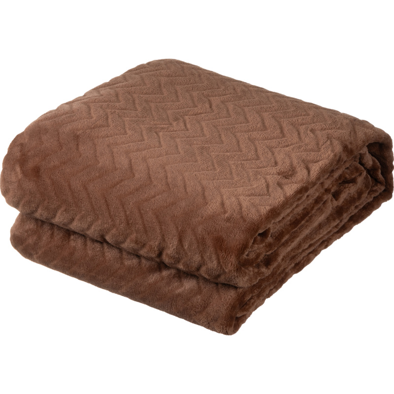 Изображение товара Плед Luscan из микрофибры 200x220 см, кофейный цвет