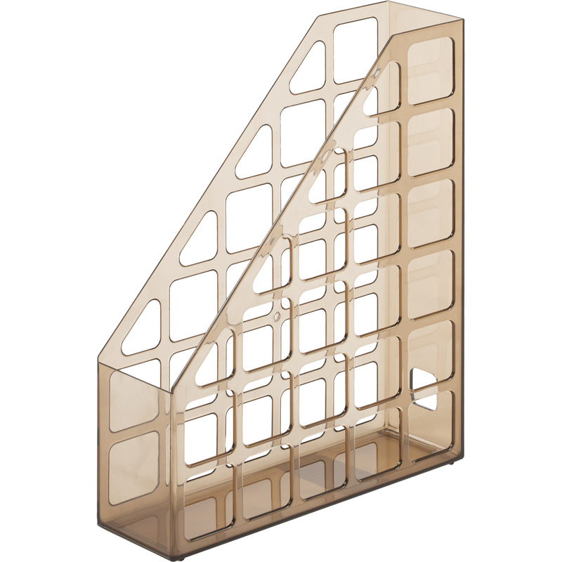 Изображение товара Лоток вертикальный для бумаг 75 мм Attache пластиковый коричневый