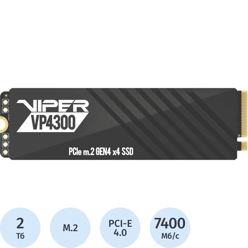 Изображение товара SSD Patriot Viper VP4300 2 ТБ PCI-E 4.0 NVMe для геймеров и профессионалов