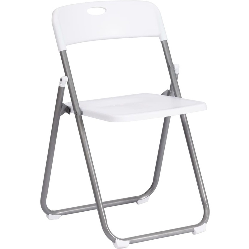 Изображение товара Складной пластиковый стул TetChair Folder белый и серый прочный легкий