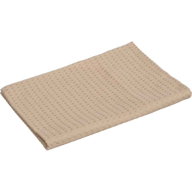 Изображение товара Вафельное полотенце 60x70 см 240 г/кв.м бежевое натуральный хлопок