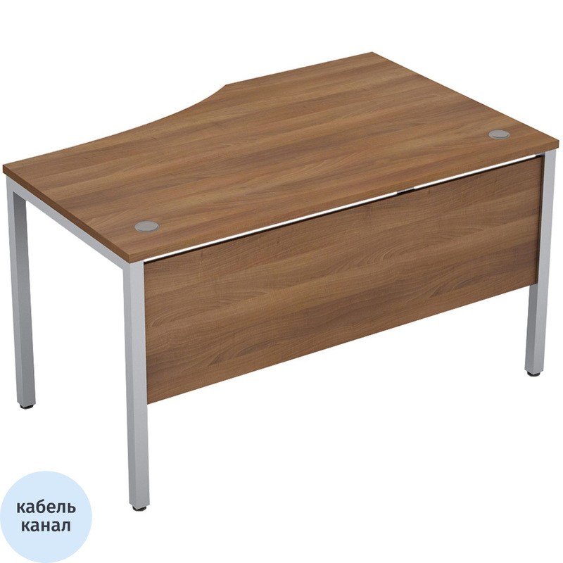 Изображение товара Эргономичный рабочий стол Avance 6МД.023 правый серый шамони алюминий матовый