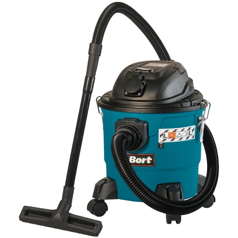 Изображение товара Строительный пылесос Bort BSS-1215-P 1200 Вт для сухой и влажной уборки