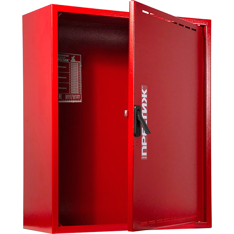 Изображение товара Металлический шкаф пожарных огнетушителей 54x65x23 см для настенной установки