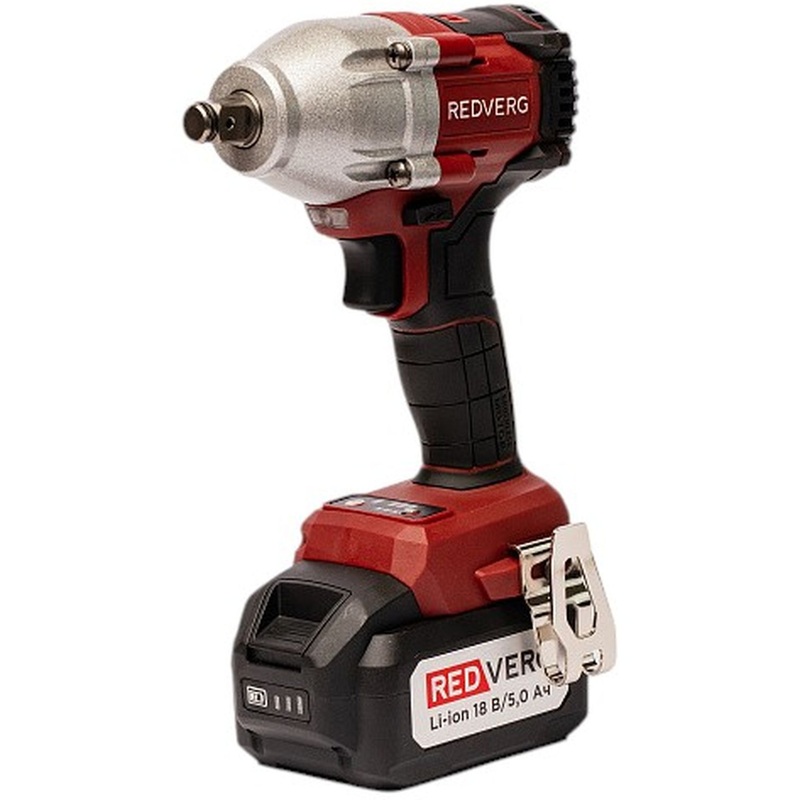 Изображение товара Аккумуляторный гайковёрт Redverg RD-IW18BL-500K/U 18 В с ударом и регулятором оборотов