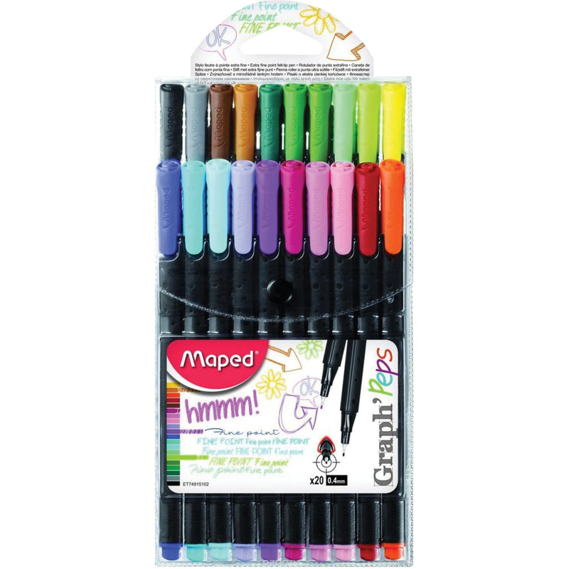 Изображение товара Набор линеров Maped Graph Peps 20 цветов 0.4 мм