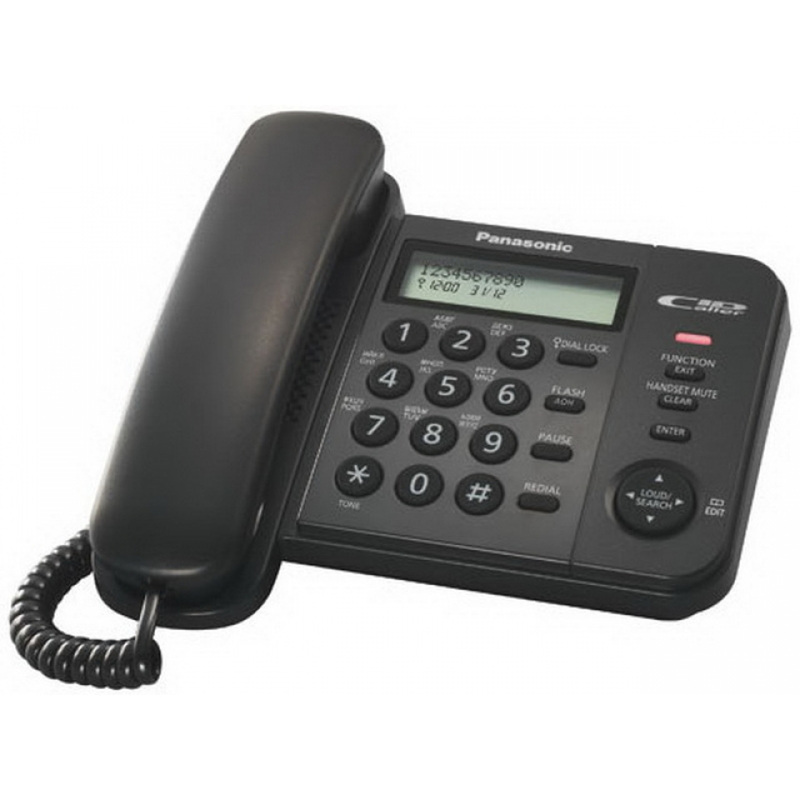Изображение товара Уценка. Телефон проводной Panasonic KX-TS2356RUB черный Изображение товара Уценка. Телефон проводной Panasonic KX-TS2356RUB черный