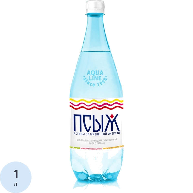 Изображение товара Минеральная лечебно-столовая газированная вода Псыж 1 л Россия