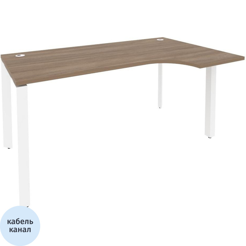 Изображение товара Эргономичный стол ONIX-П O.MP-SA-1R правый дуб аризона/белый