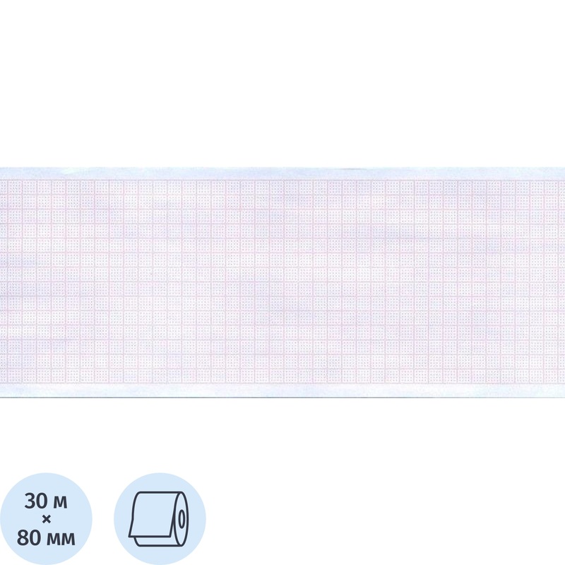 Изображение товара Бумага для ЭКГ в рулоне 30 м x 80 мм, 6 рулонов в упаковке
