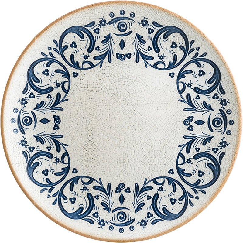 Изображение товара Обеденная тарелка Bonna Виенто 23 см белая/синяя для второго